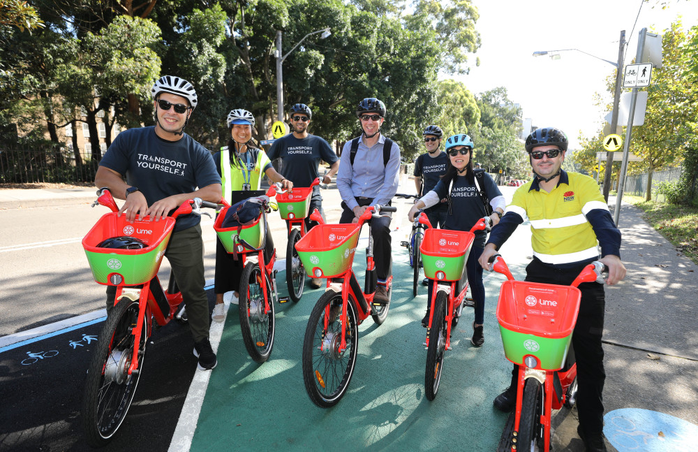 Bike riding infrastructure team at Transport for NSW