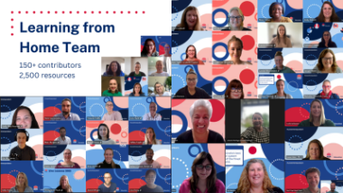Collage of photos of team members