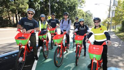 Bike riding infrastructure team at Transport for NSW